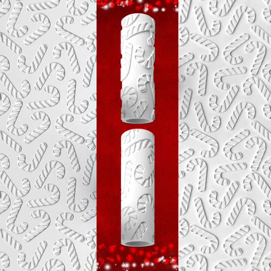 Candy Cane Texture Roller – Embossed & Debossed Holiday Design