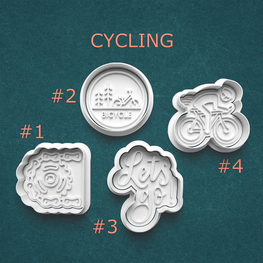 Cycling Cookie Cutter Set – Bike, Gear, Rider & Let's Go!