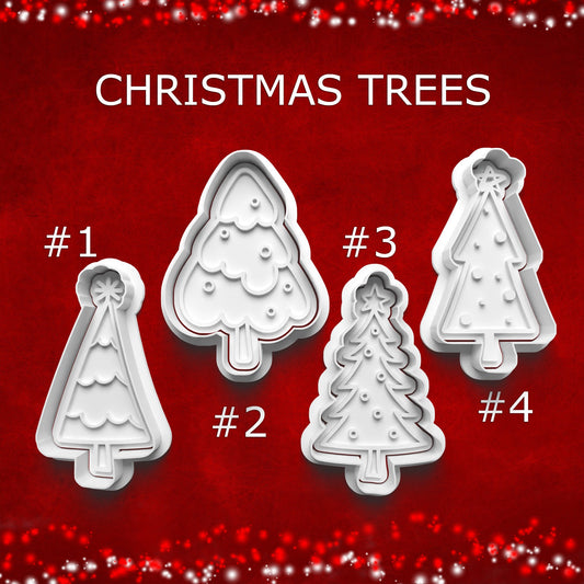 Christmas Tree Cookie Cutters – Set of 4 Festive Evergreen Shapes