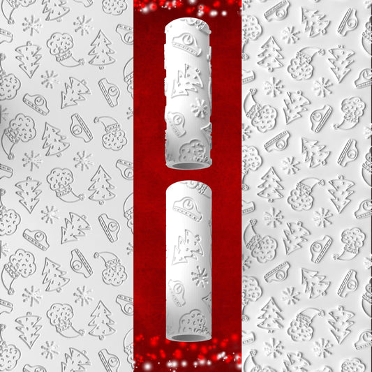 Whimsical Winter Texture Roller – Embossed or Debossed Design for Baking & Crafts