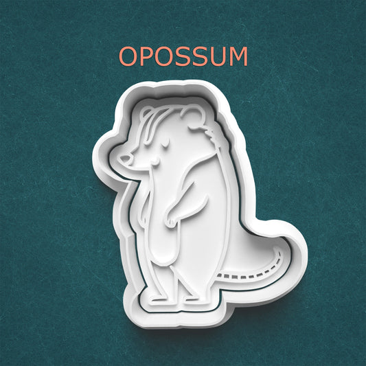 Opossum Cookie Cutter & Embosser – Cute Possum Design | 4 Sizes