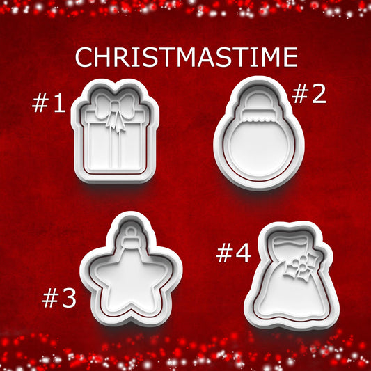 Christmastime Cookie Cutter & Stamp Set – 4 Styles Available