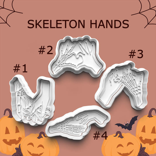 Skeleton Hands Cookie Cutter Set – Spooky Bone Hand Shapes for Halloween Baking