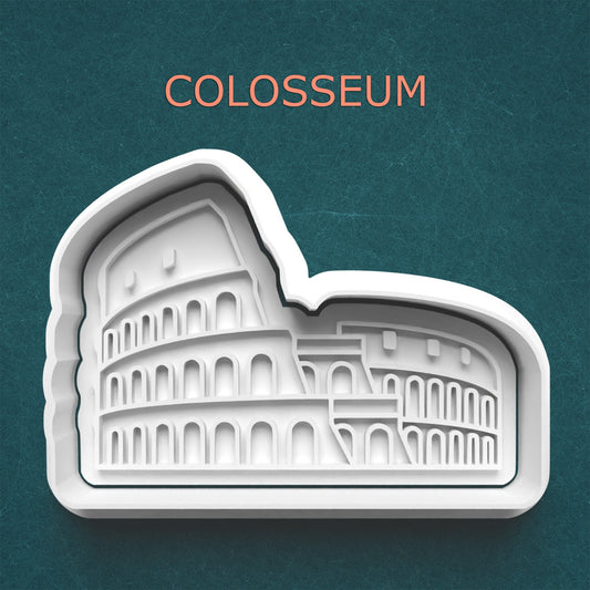 Colosseum Cutter & Stamp – Roman Landmark Cookie or Clay Design