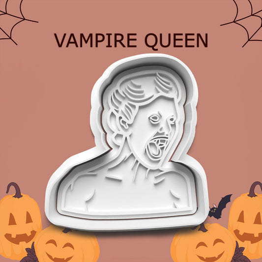 Vampire Queen Cutter & Stamp – Gothic Halloween Cookie Tool