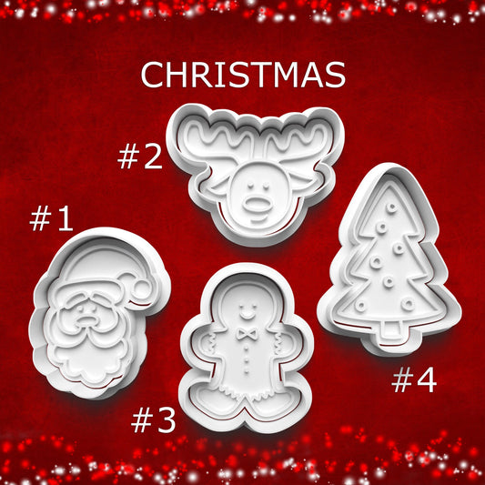 Classic Christmas Cookie Cutter Set – Santa, Reindeer, Gingerbread Man, Tree