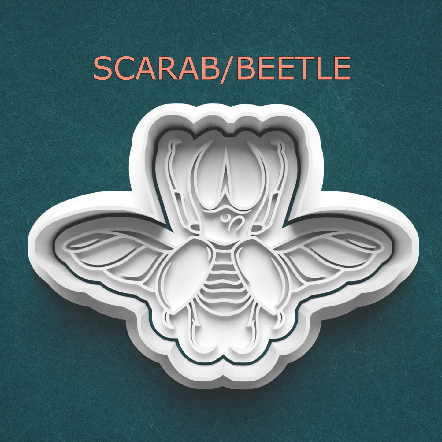 Scarab Beetle Cookie Cutter – Mystical Insect with Wings
