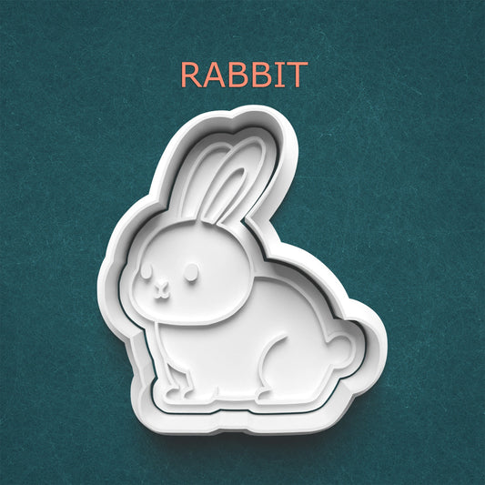 Rabbit Cutter & Stamp – Cute Bunny Cookie or Clay Design