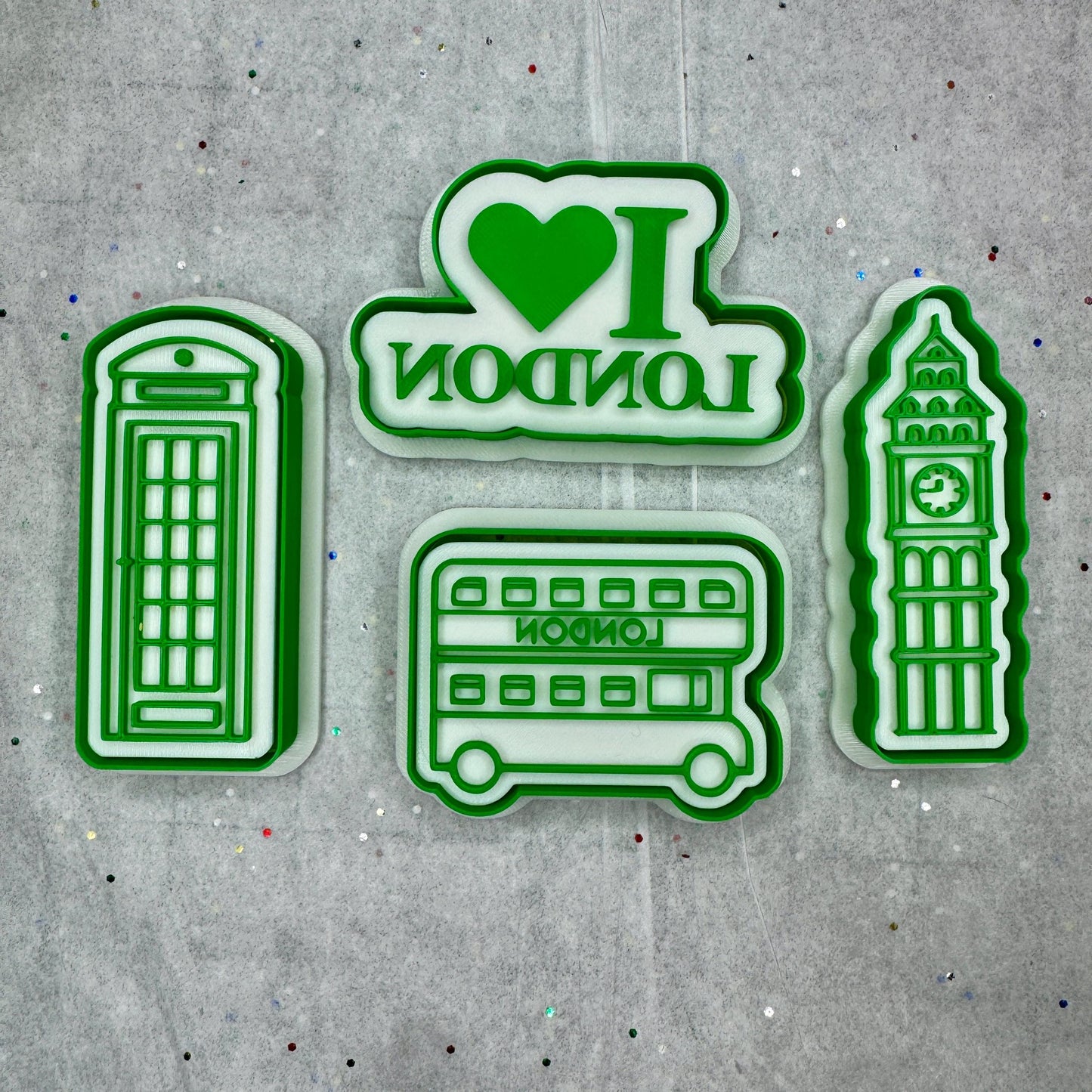 London Cookie Cutter Set – Big Ben, Bus, Phone Booth & More