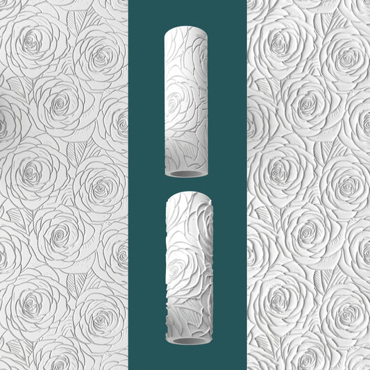 Rose Texture Roller – Embossed & Debossed Floral Design for Clay & Fondant