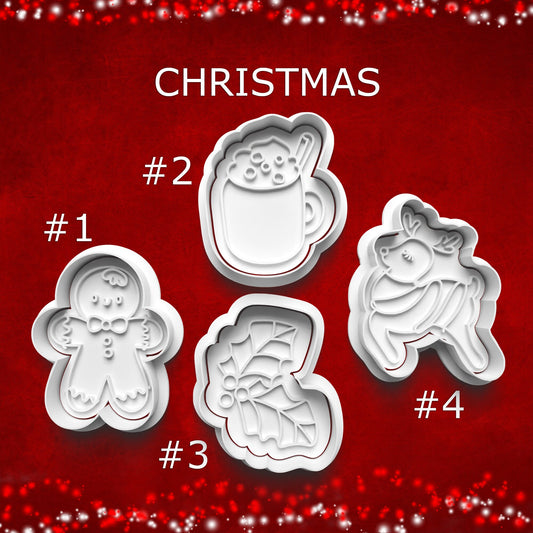 Christmas Cookie Cutter & Stamp Set – 4 Styles Available