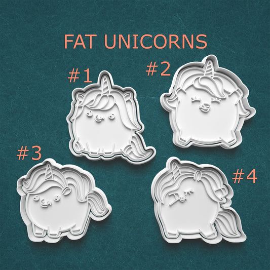 Chubby Unicorn Cookie Cutter Set – Cute & Chunky Creatures