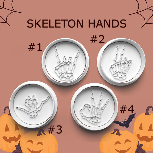 Skeleton Hand Cookie Cutter Set – Halloween Hands (4 Pack)