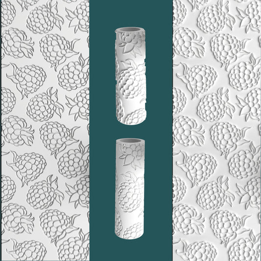 Raspberry Texture Roller – Embossed & Debossed Design for Clay, Fondant & Crafts
