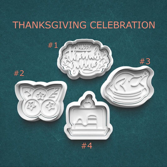 Thanksgiving Celebration Cookie Cutter Set (4 Pack)