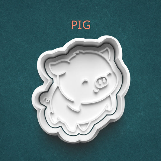 Pig Cookie Cutter – Cute Farm Animal Design