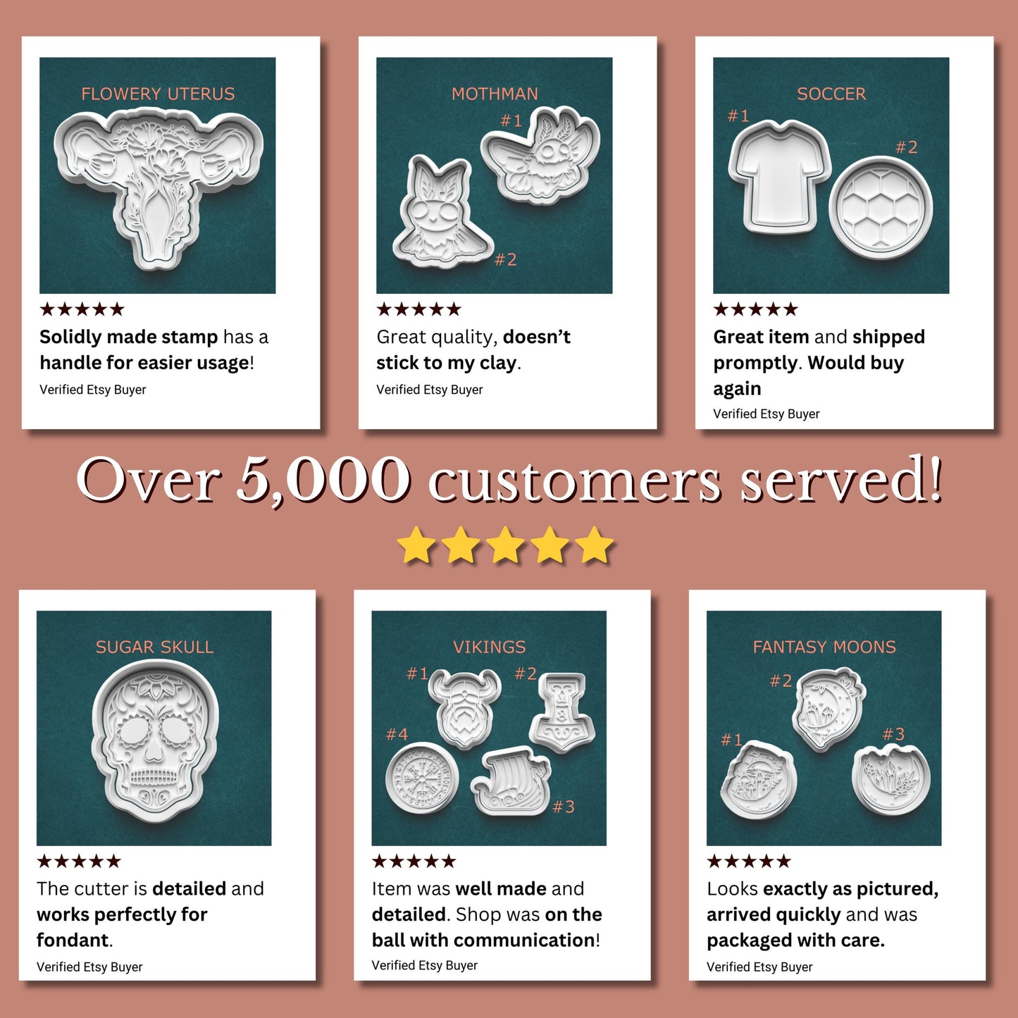 Months Cookie Cutter Set ~ 12 Piece Hello Months Collection ~ Seasonal Polymer Clay Stamp