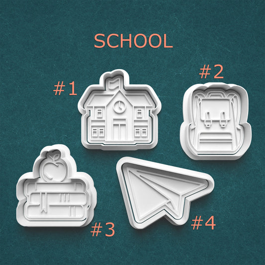 School Cutter & Stamp Set – Classroom Cookie and Craft Collection