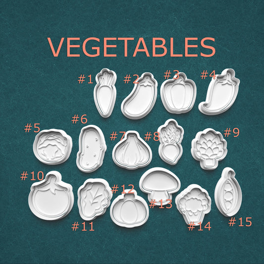 Vegetable Cookie Cutter Set with Stamps