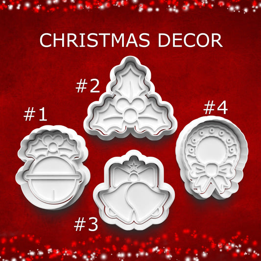 Christmas Decor Cookie Cutters – 4 Festive Holiday Shapes
