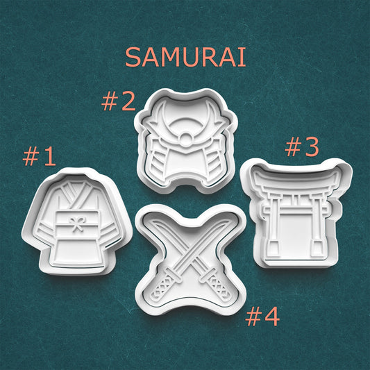 Samurai Cookie Cutter & Stamp Set – 4 Styles Available