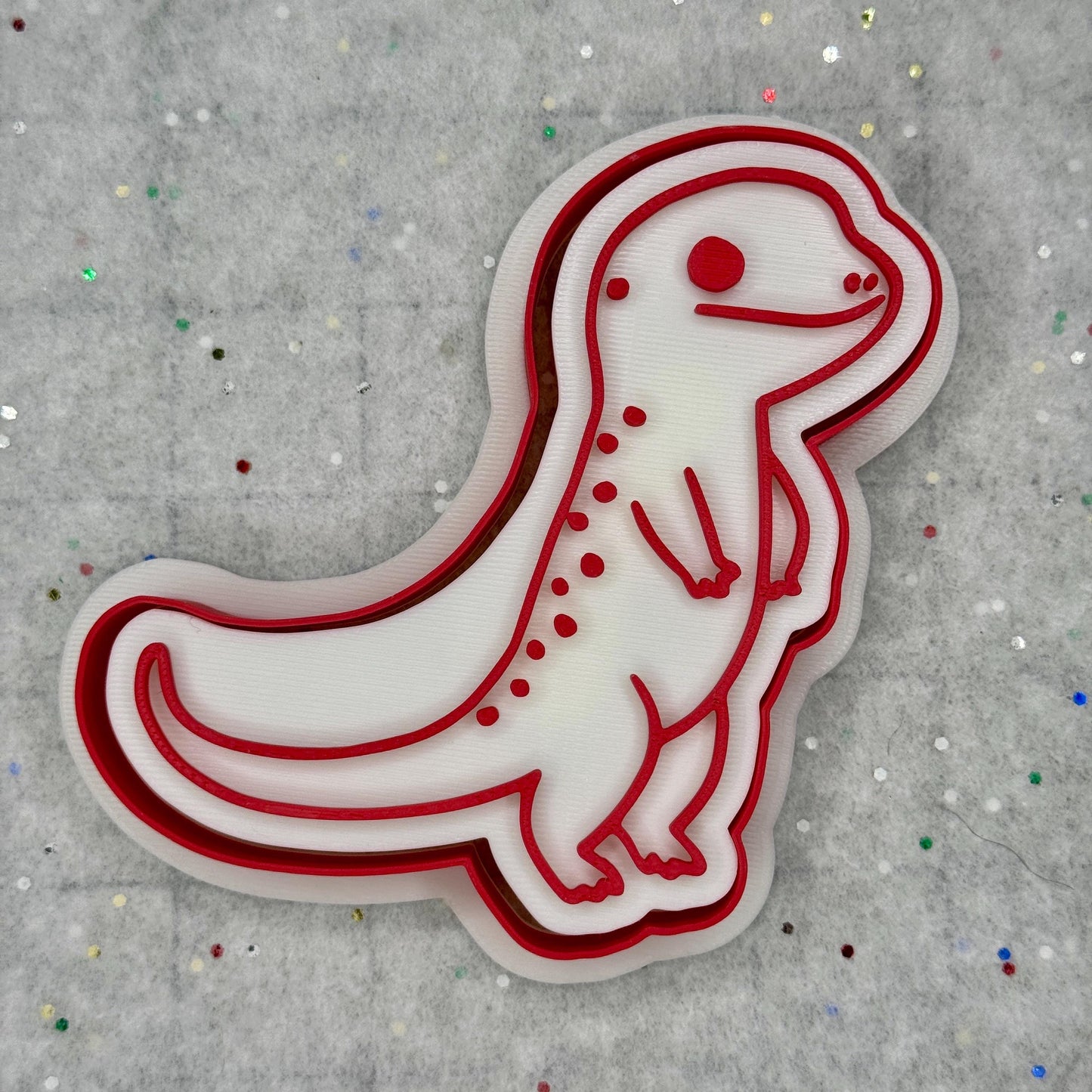 Lizard Cookie Cutter & Stamp – Cute Reptile Design | 4 Sizes Available