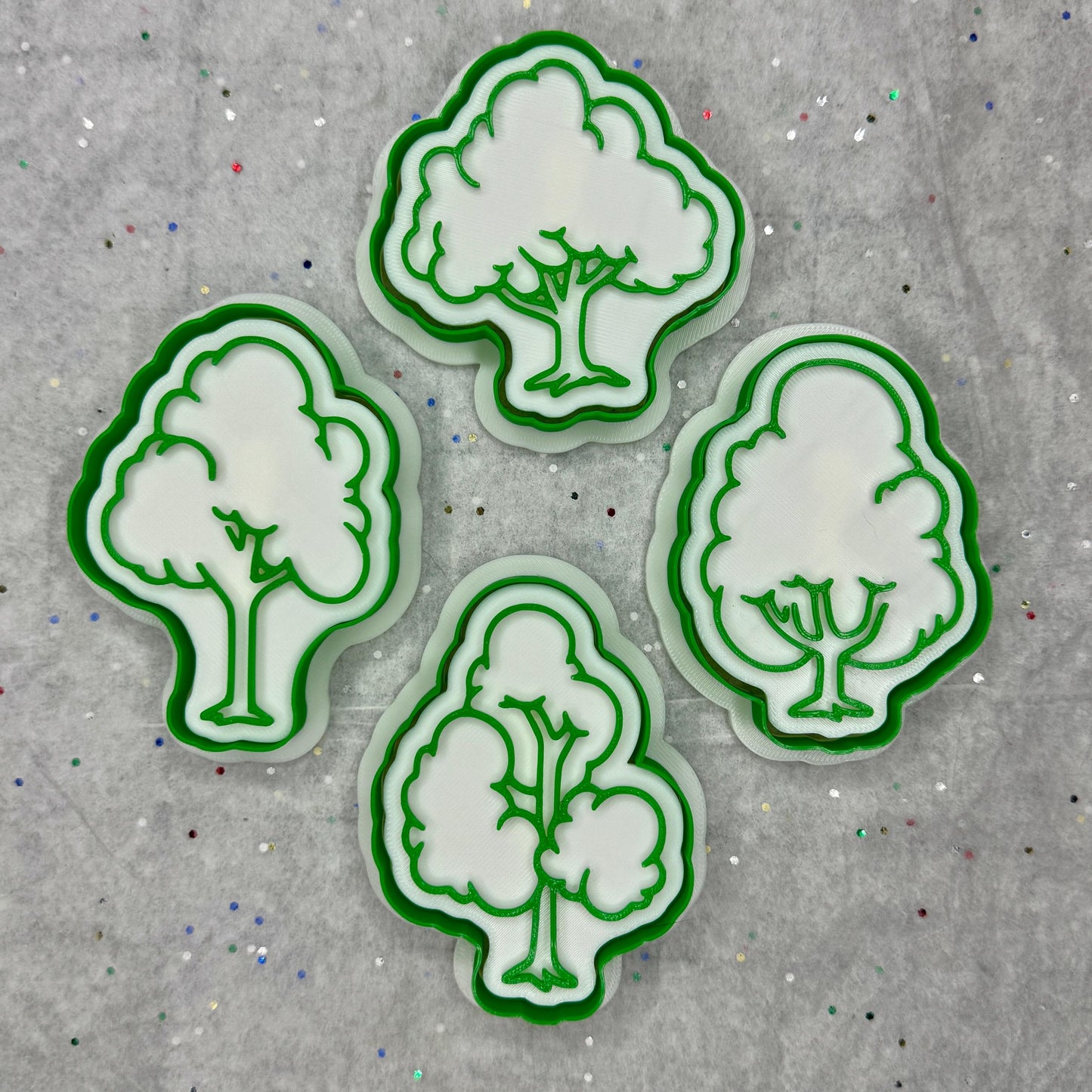 Tree Cookie Cutter & Stamp Set – 4 Styles Available