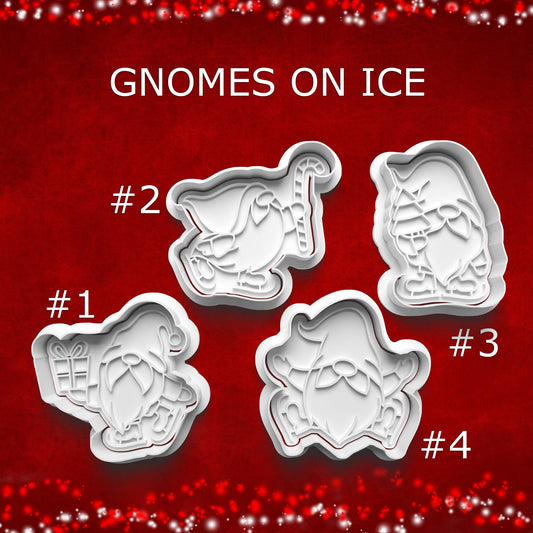 Skating Gnome Cookie & Clay Cutter Set – Festive Elf Designs