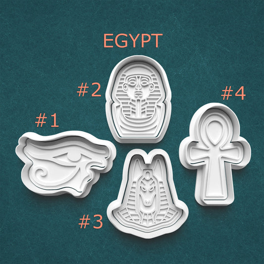 Ancient Egypt Cookie Cutter Set – Eye of Horus, Anubis, Sphinx & Ankh
