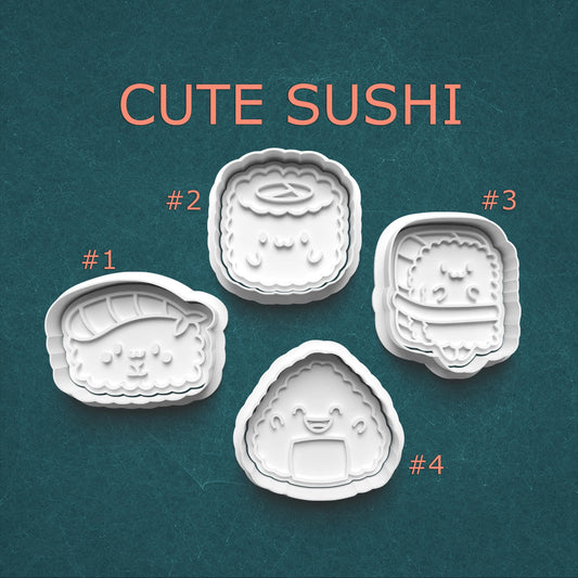 Cute Sushi Cookie Cutter Set – 4 Adorable Japanese Treats