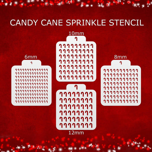 Candy Cane Sprinkle Card – DIY Royal Icing Stencil for Christmas Sprinkles