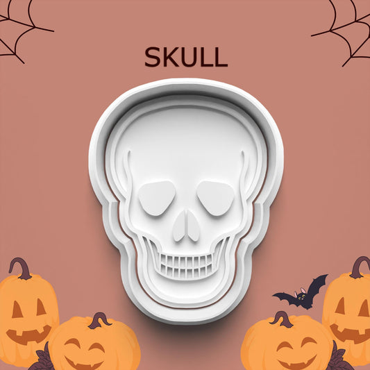 Skull Cookie Cutter & Stamp Set – 4 Styles Available