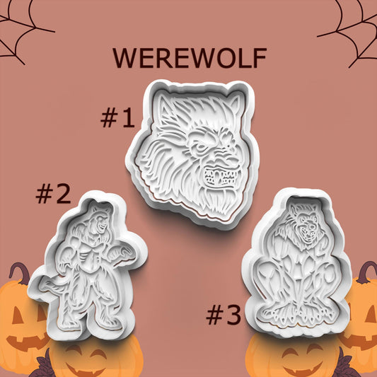 Werewolf Cookie Cutter & Stamp Set – 3 Styles Available