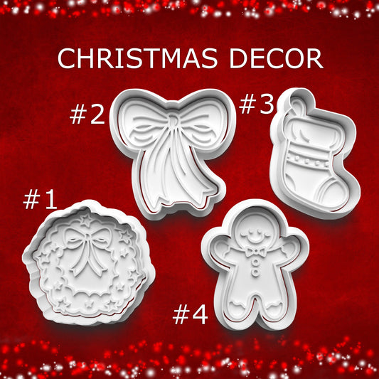 Christmas Decor Cutter & Stamp Set – Festive Cookie & Craft Shapes