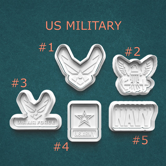 US Military Cookie Cutter Set – Army, Navy, Air Force Designs