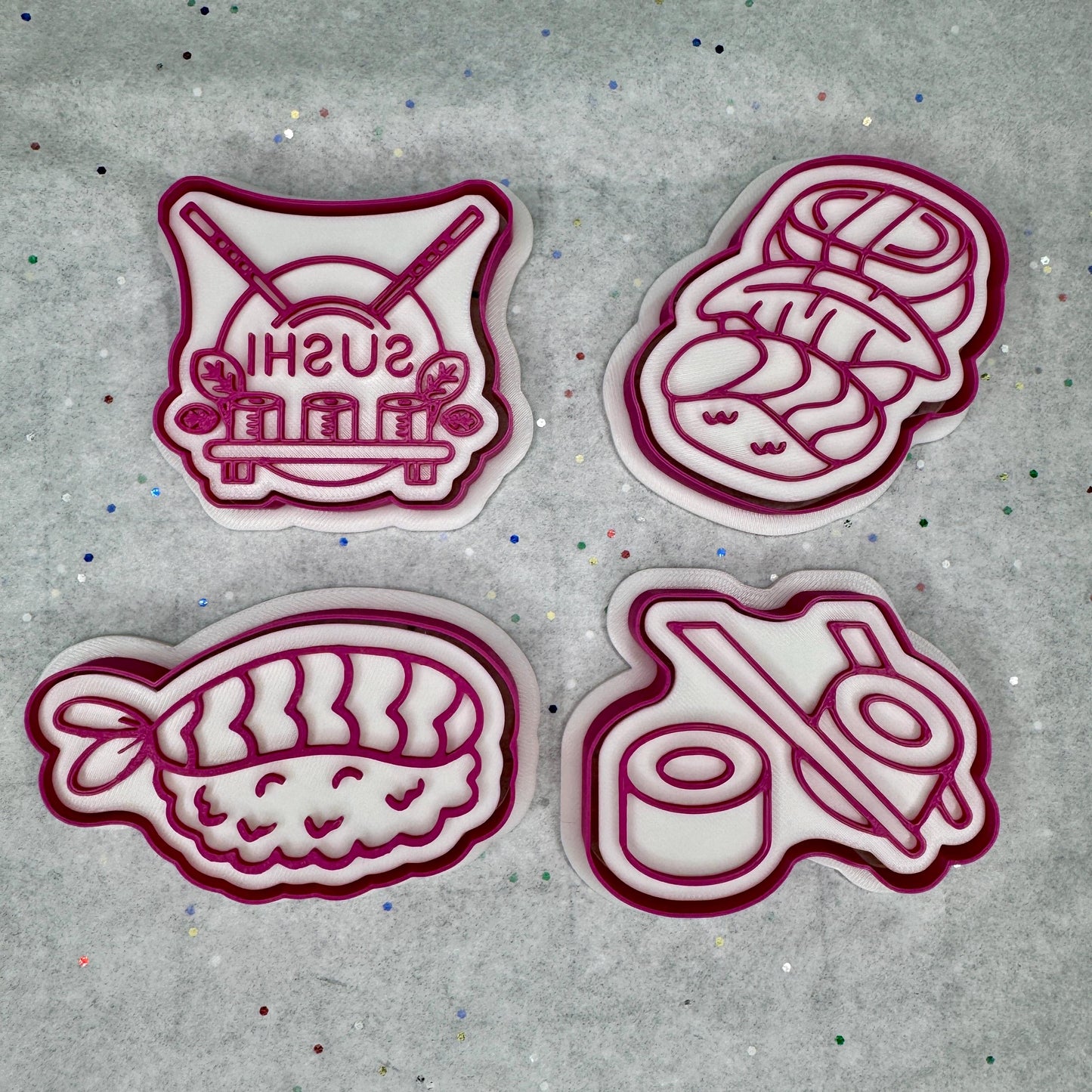 Sushi Cutter & Stamp Set – Nigiri, Rolls, Chopsticks & Japanese Food Shapes