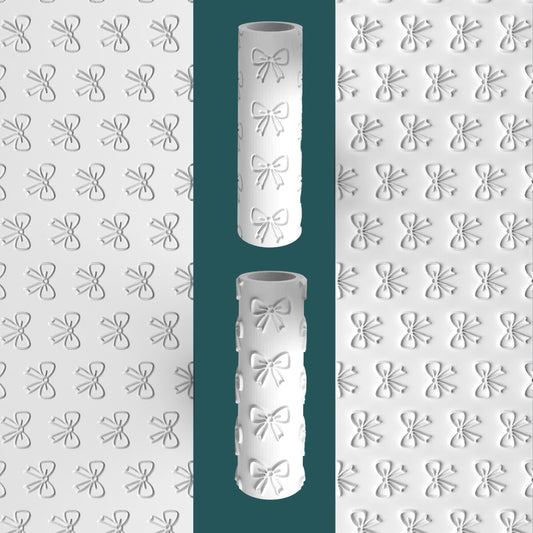 Beautiful Bows Texture Roller – Embossed Pattern for Fondant, Clay & Crafts