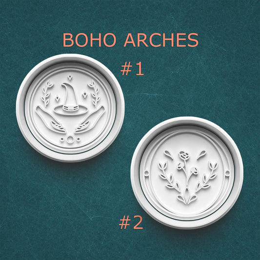 Boho Arches Cookie Cutter Set – Witch Hat & Floral Arch Designs