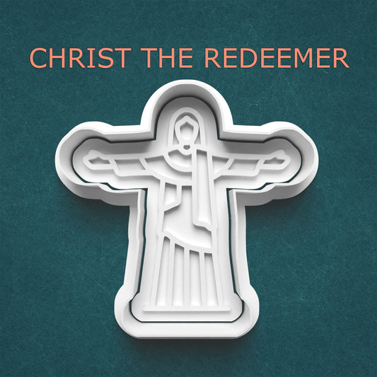 Christ the Redeemer Cookie Cutter – Iconic Brazil Landmark | 4 Sizes