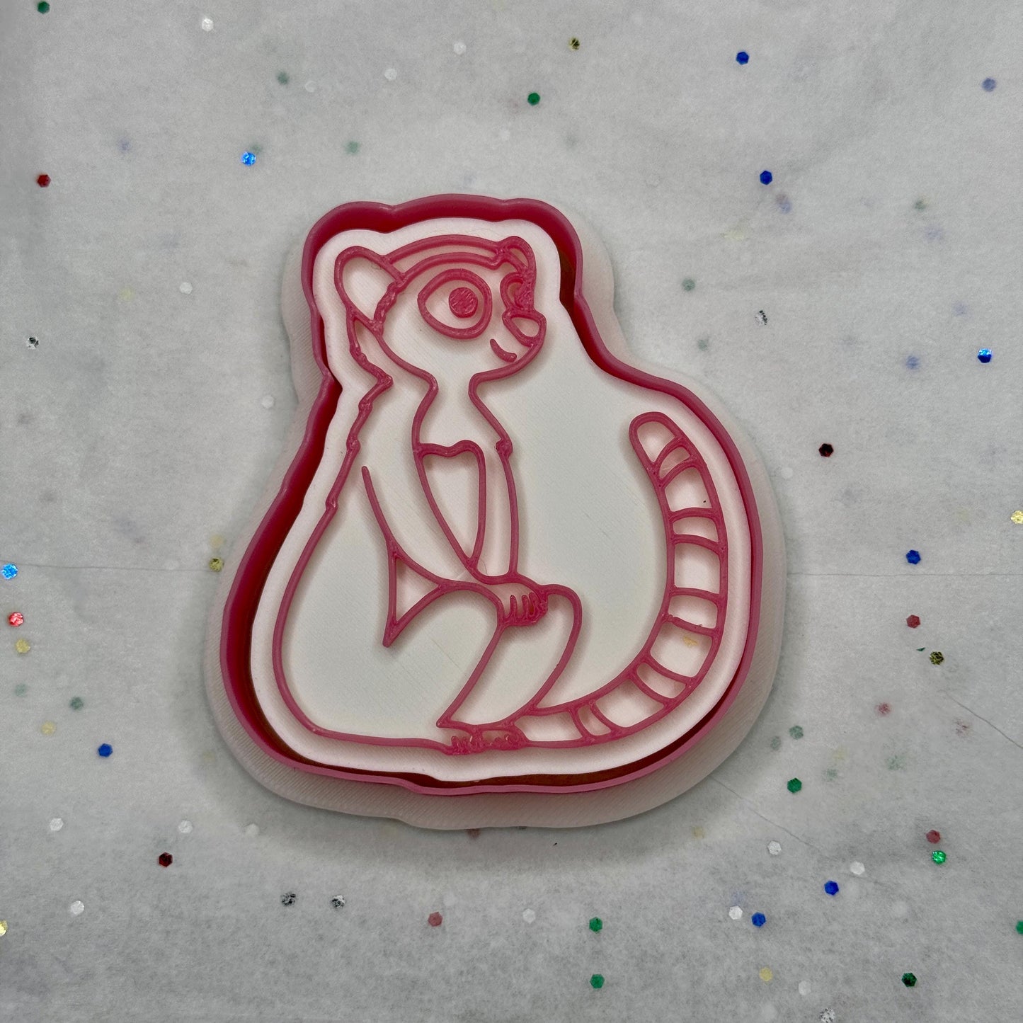 Lemur Cutter & Stamp – Cute Jungle Animal Cookie or Clay Design