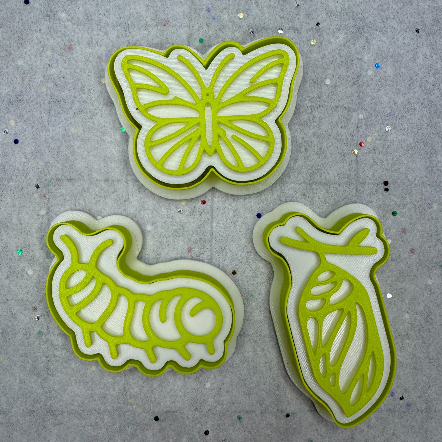 Butterfly Life Cycle Cookie Cutter & Stamp Set – 3 Styles Available