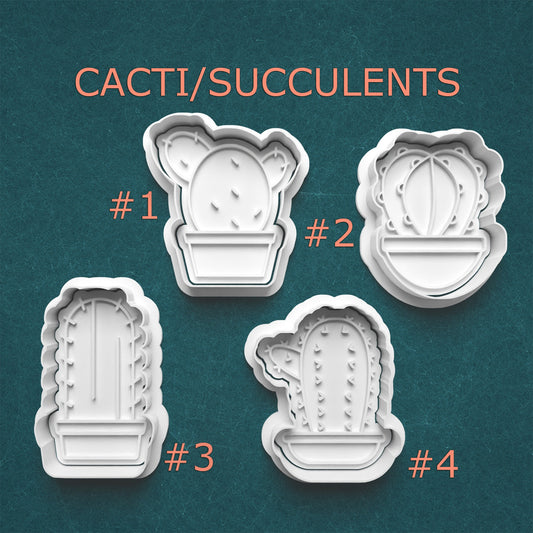 Cactus & Succulent Cutter & Stamp Set – Botanical Baking Tools