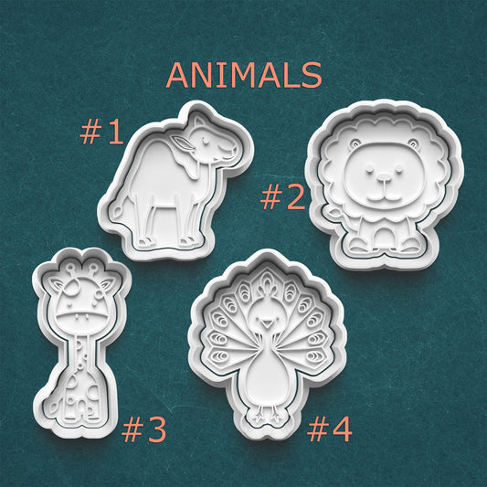 Animal Cutter & Stamp Set – Safari Friends for Baking and Crafts