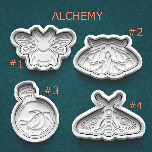 Alchemy Cookie Cutter Set ~ Bee ~ Moth ~ Potion Bottle ~ Luna Moth