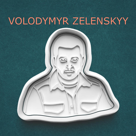 Volodymyr Zelenskyy Cutter & Stamp – Political Figure Cookie Design