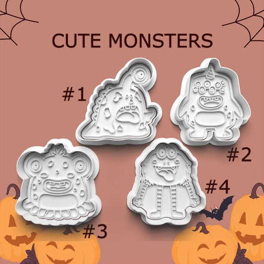 Cute Monsters Halloween Cookie Cutter Set – Funny Faces & Silly Shapes