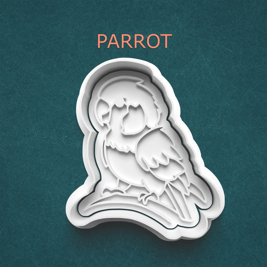 Parrot Cookie Cutter – Tropical Bird Design for Jungle, Luau & Pirate Party Themes | 4 Sizes