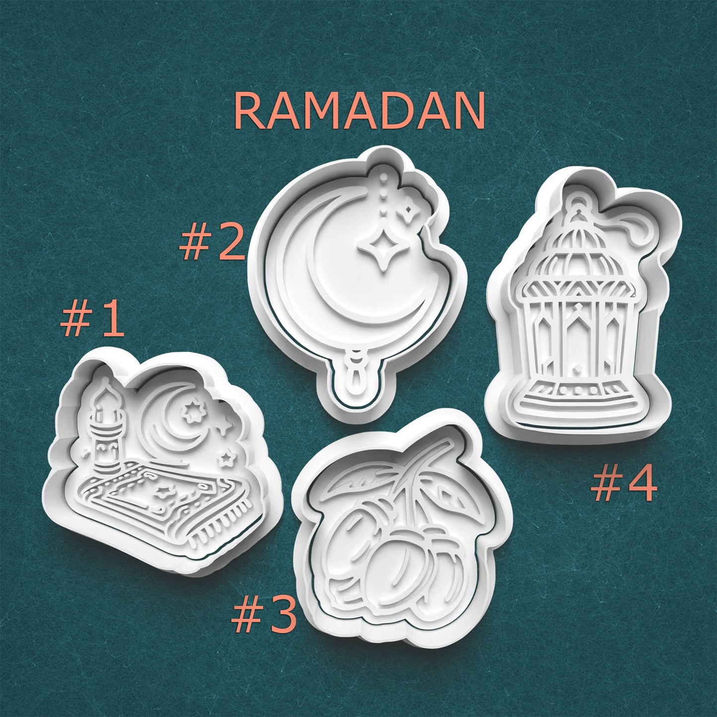 Ramadan Cookie Cutter & Stamp Set – 4 Styles Available
