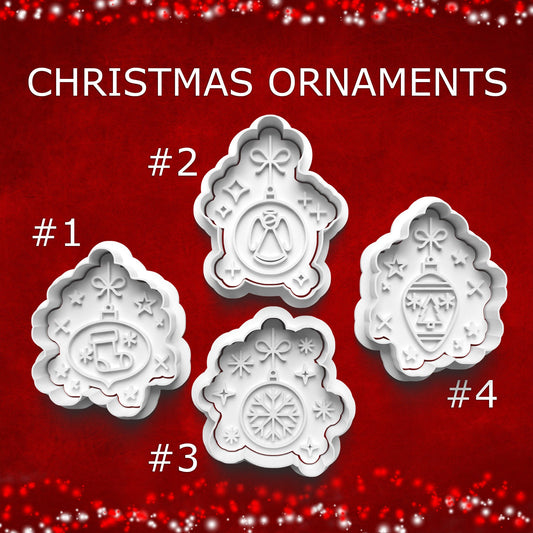 Christmas Ornaments Cookie Cutters – Set of 4 Tree Decoration Designs
