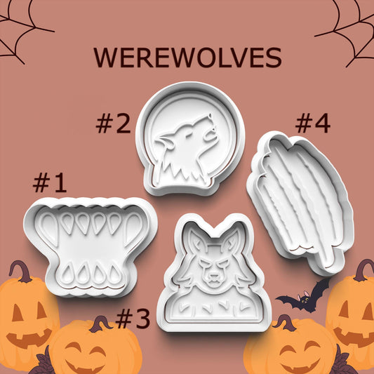 Werewolves Cookie Cutter Set – 4 Fierce Halloween Designs